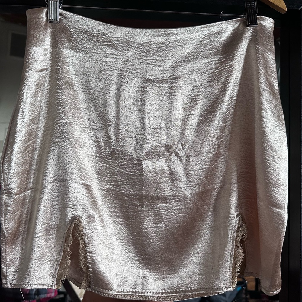 Gold /Cream Mini Skirt Casual